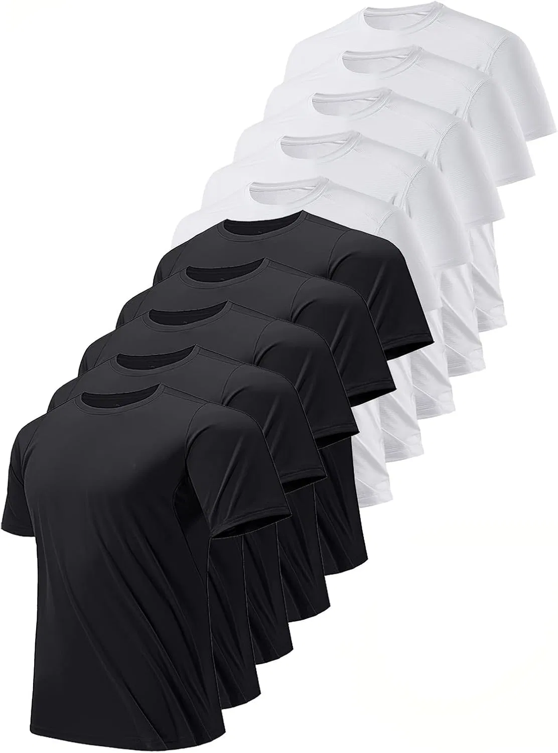 Мужская футболка с коротким рукавом Cotton T-shirts, 5pack White/5pack Black