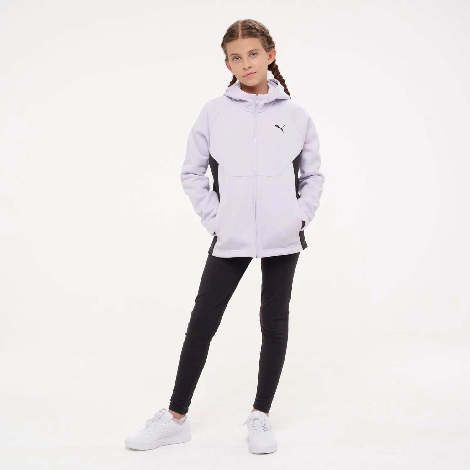 Детский спортивный костюм для девочек Puma, Malvenfarben Schwarz