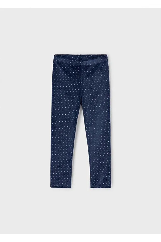 Детские леггинсы для девочек в горошек Mayoral, Navy Blue