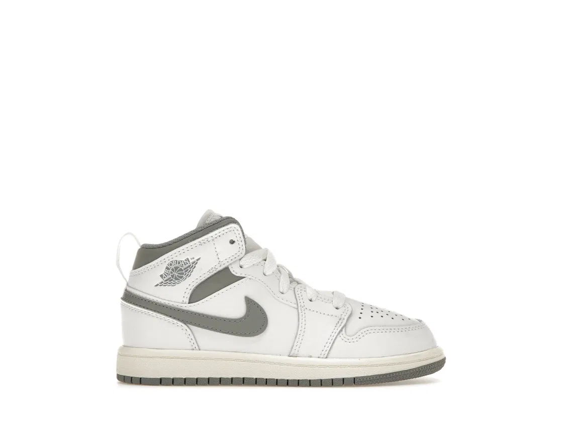 Детские кроссовки с высоким верхом Jordan 1 Mid Jordan, White Stealth