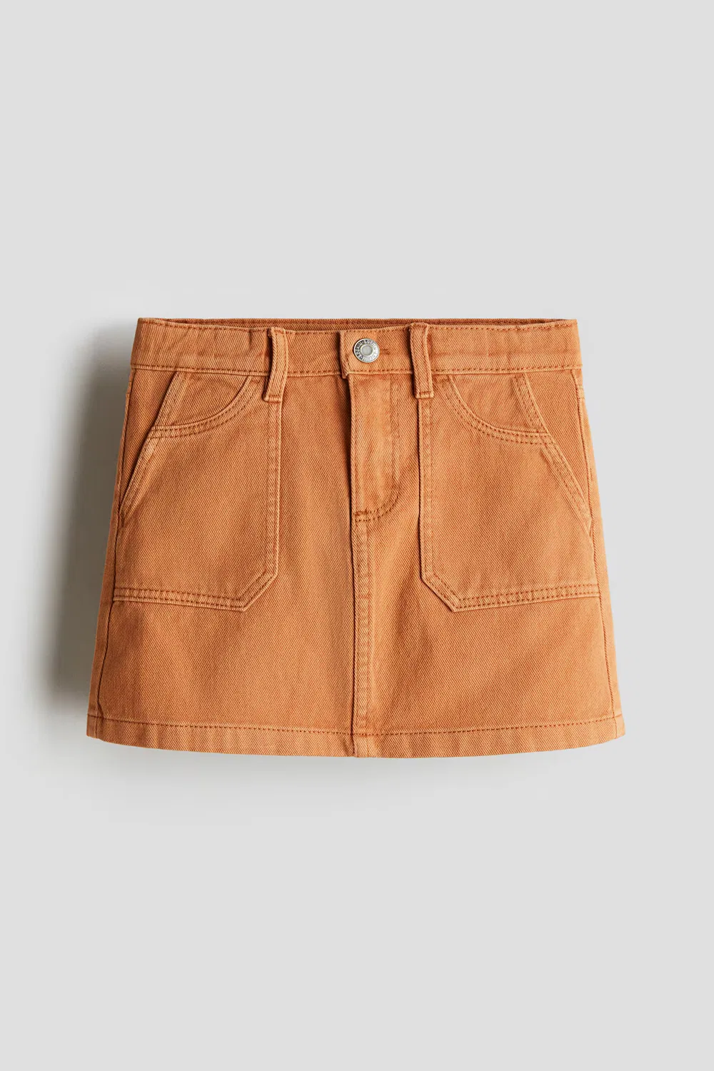 Юбка из хлопчатобумажной саржи H&M, Orange