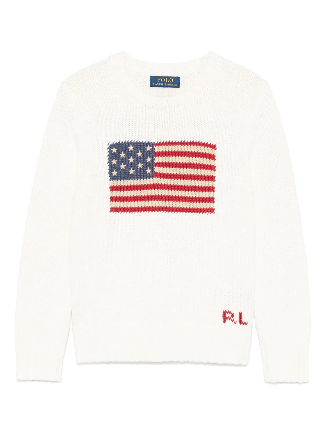 Свитер с интарсиями Polo Ralph Lauren, белый