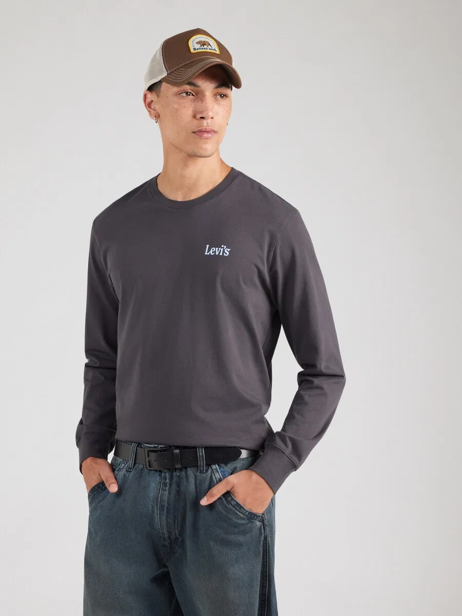 Футболка LEVI'S Relaxed Ls Graphic T-shirt темно-синего цвета — фото 4