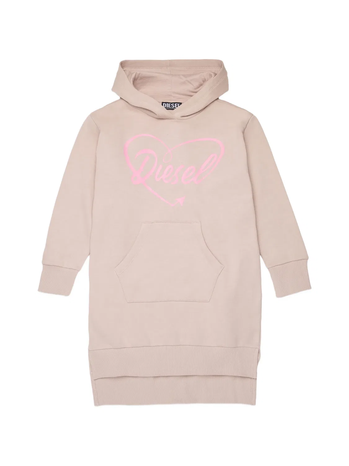 Платье с капюшоном розовое Diesel, розовый