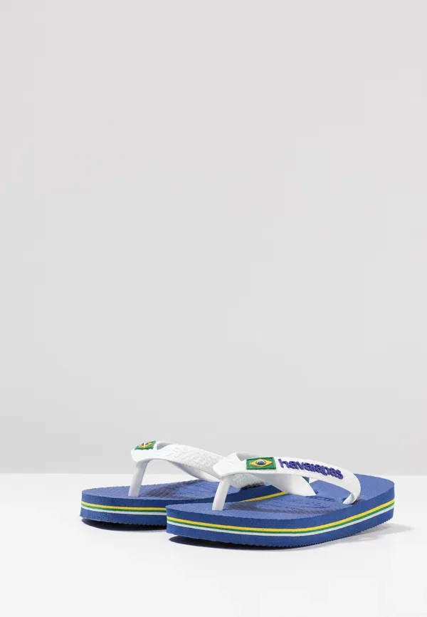 Шлепанцы с логотипом Бразилии - туфли для бассейна Havaianas, белый/синий — фото 3