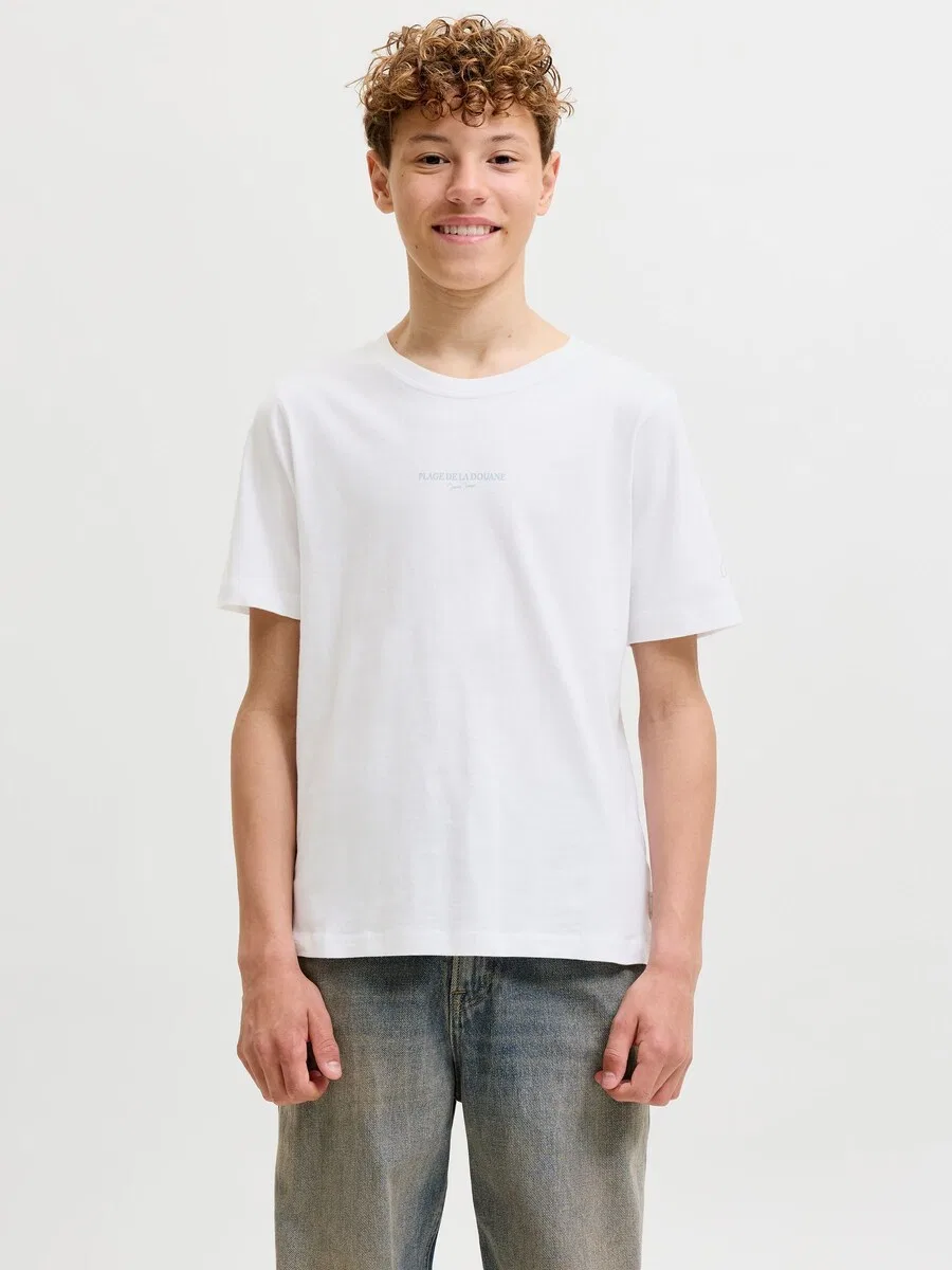 Детская рубашка белого цвета Jack & Jones Junior — фото 4