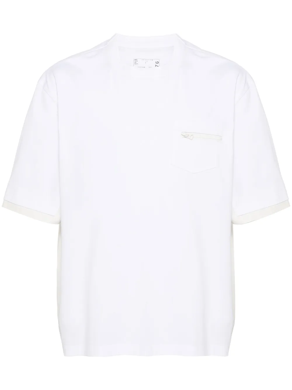 

Футболка со вставками SACAI, белый