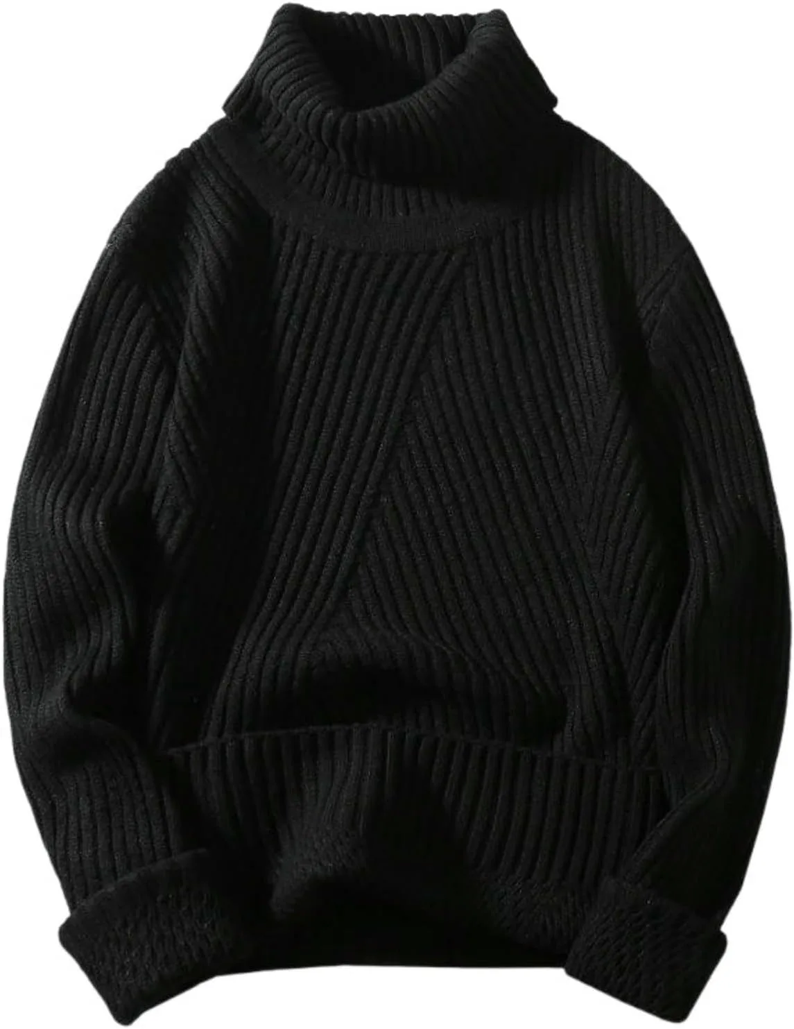 

Мужской утепленный свитер с высоким воротником YEBAITOU