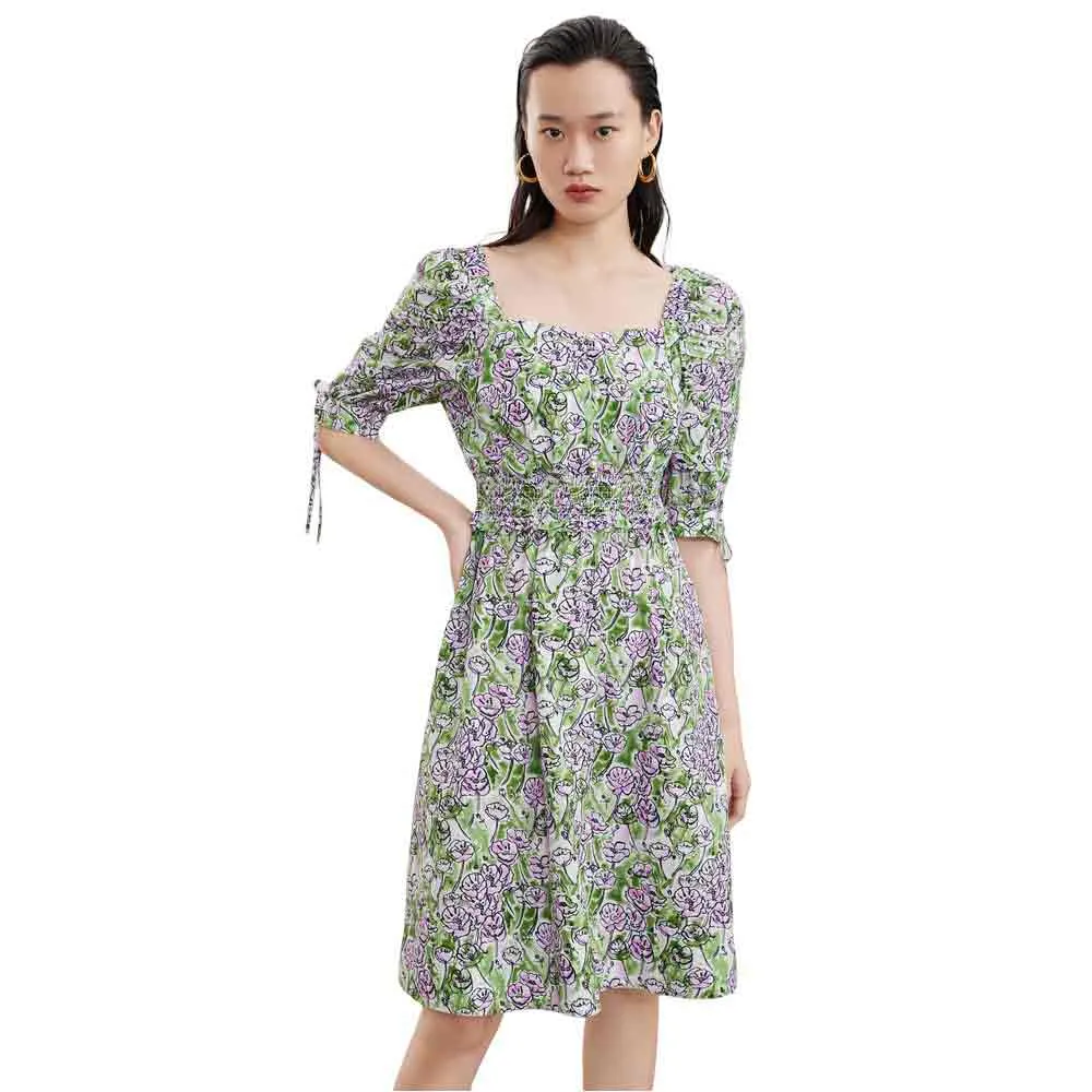 

Платье Lily Square Neck Printed, зеленый