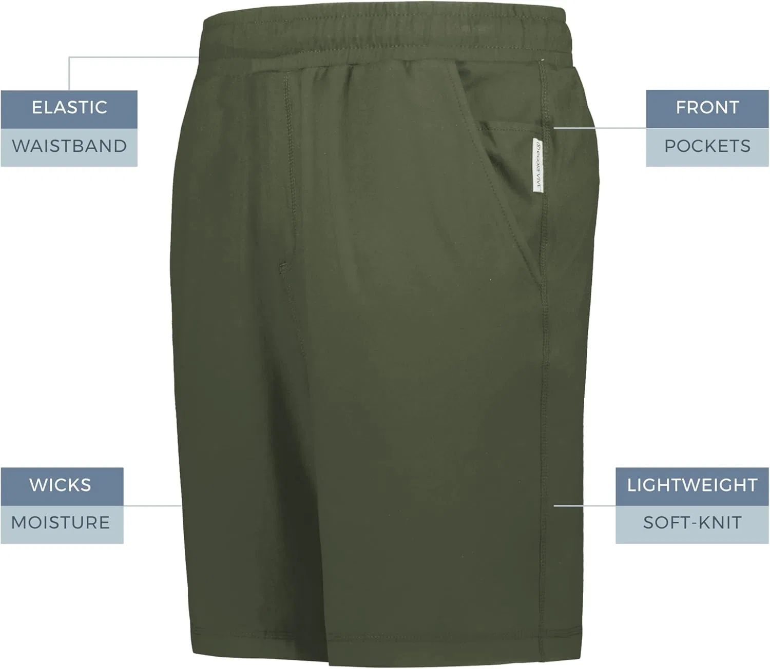 Детские шорты Holloway Boys Youth Soft Knit Ventura Shorts, Olive — фото 3