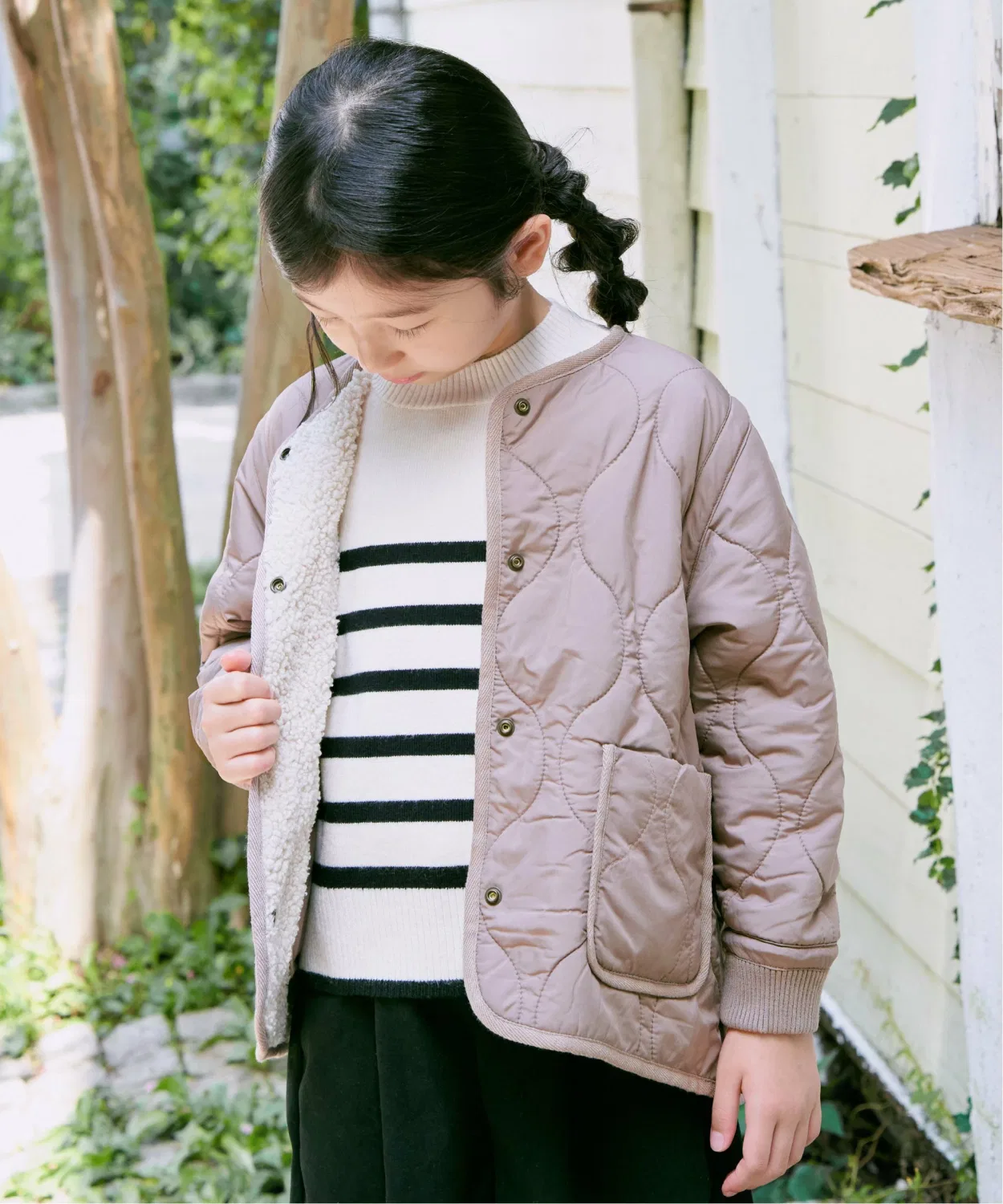 Стеганая куртка-боа с двусторонним эффектом (110-160 см) Ikka, Rose Pink — фото 3