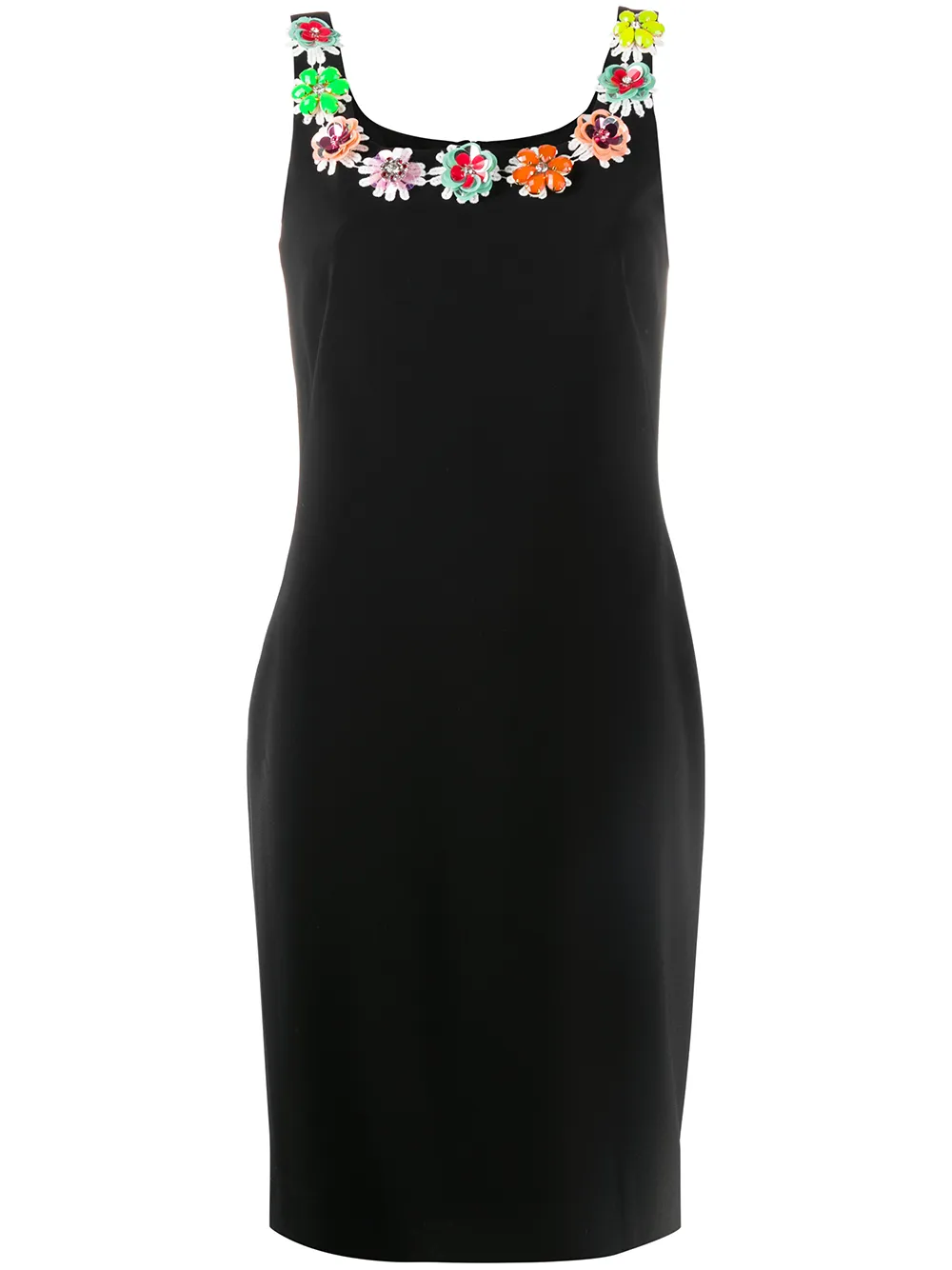 

Платье с цветочной вышивкой Boutique Moschino, черный