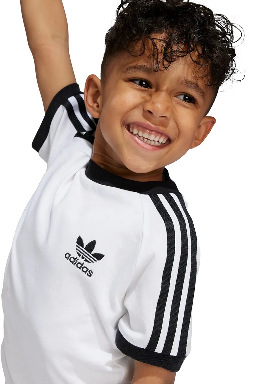 

Футболка из хлопка для детей Adidas Originals, белый