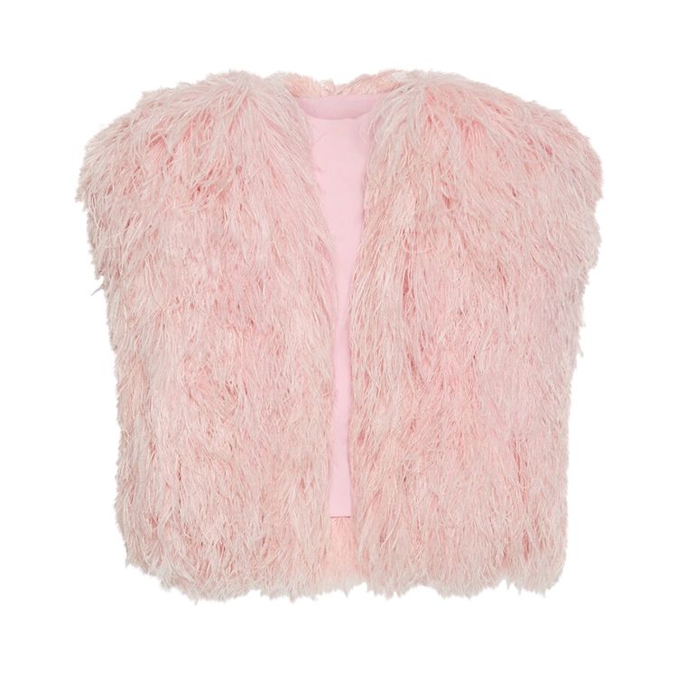 

Утепленный жилет Gucci Vest With Feathers 'Light Pink', розовый