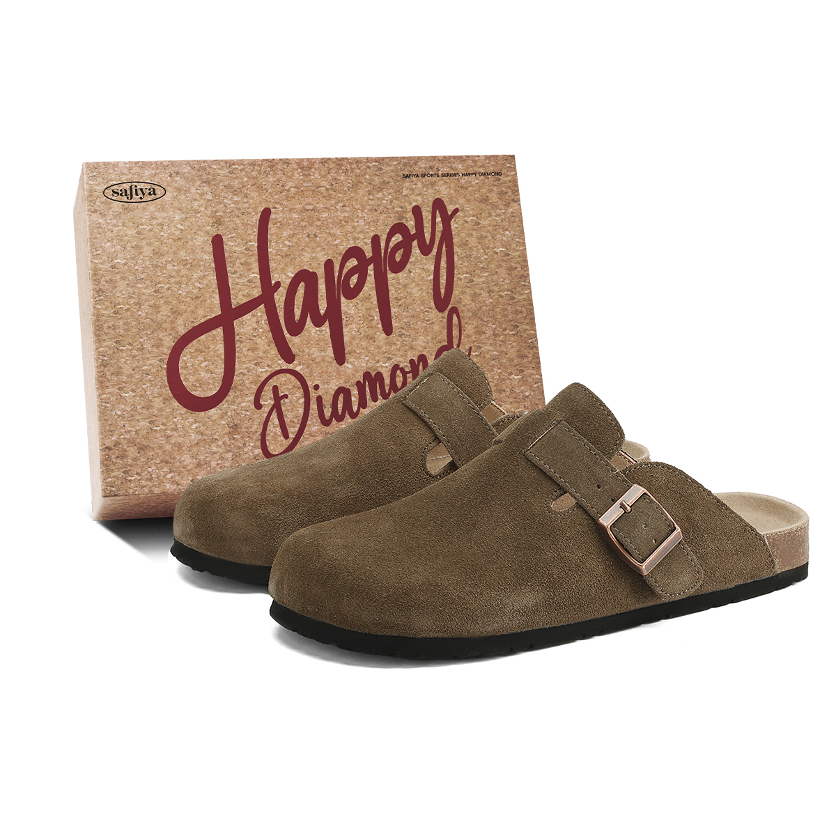

SAFIYA Унисекс тапочки с закрытым носком оливкового цвета, цвет Olive Green[One Yard]