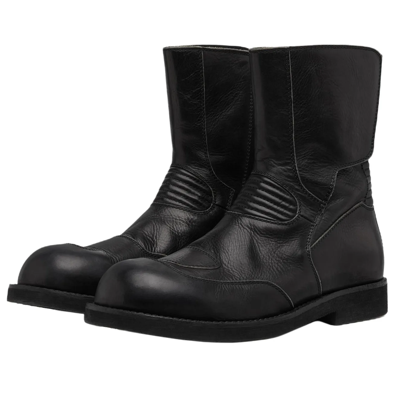 MM6 Maison Margiela Черные мужские ботинки из телячьей кожи — фото 4