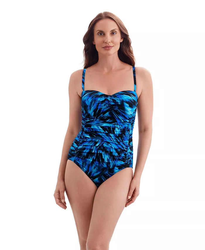 

Купальник Summer Waves Shirred Sweetheart Tank One Piece Longitude by Mimi Flamingo, синий