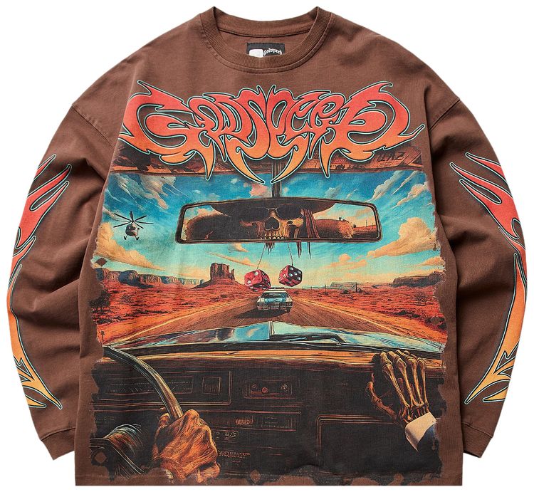 

Футболка с длинным рукавом Godspeed On The Run, коричневый