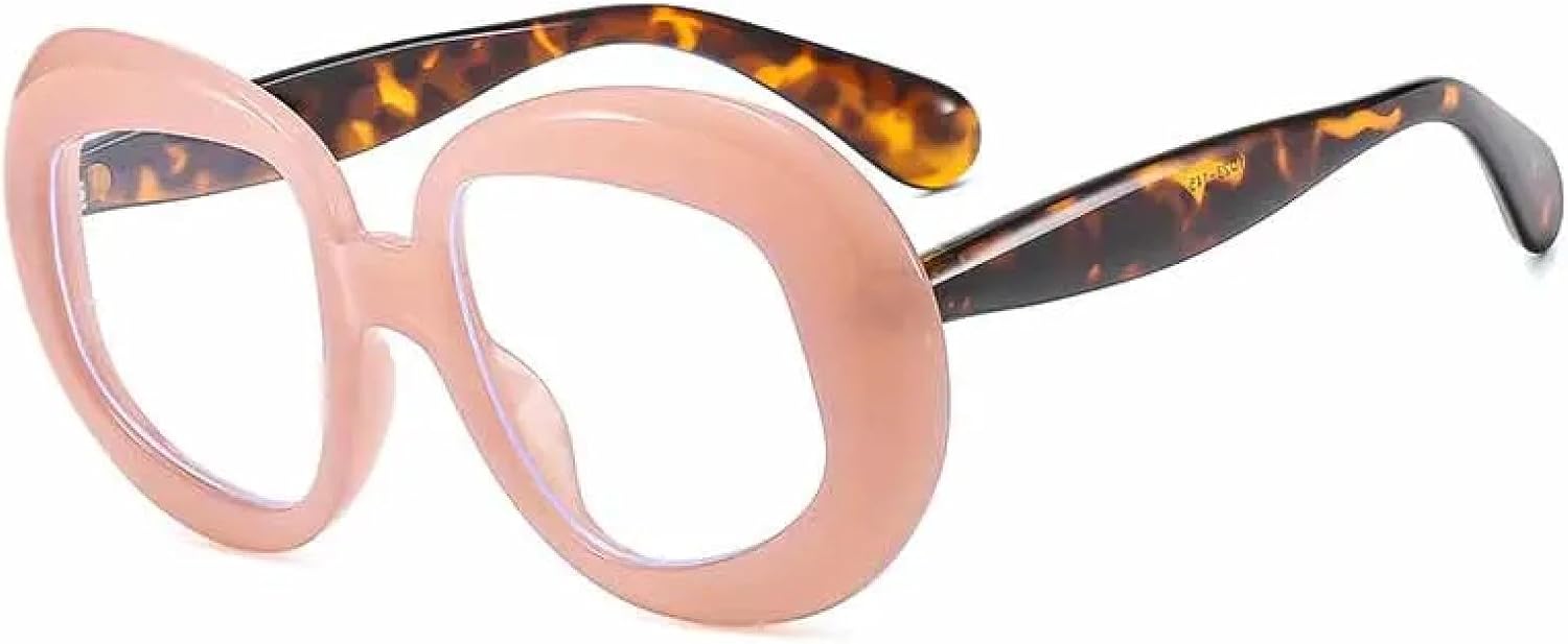 

Винтажные большие овальные солнцезащитные очки унисекс в крупной оправе, модные, для отдыха на природе, летних путешествий, солнцезащитные очки с защитой от УФ-излучения UV400 TKKTLLT, Leopard Clear