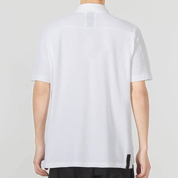 Футболка adidas Wj Solid Color Logo Micro Mark Athleisure Casual Sports Short Sleeve Polo Shirt White, мультиколор — фото 4