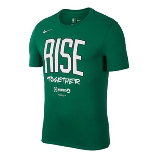 

Футболка dri-fit nba boston celtics printing sports short sleeve green Nike, зеленый