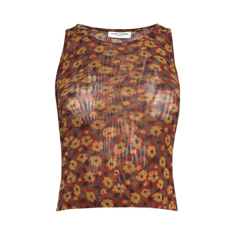 

Топ Saint Laurent Tank Top, цвет Bordeaux/Multicolor