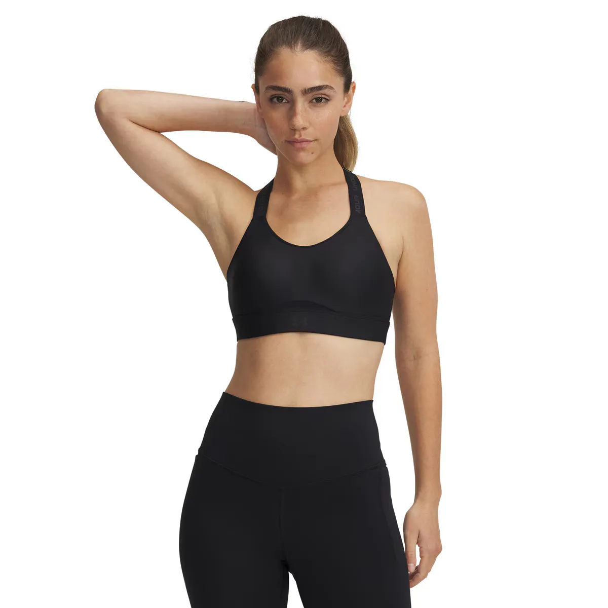 

Under Armour Женский спортивный бюстгальтер Infinity High Strappy AC Cup, черный