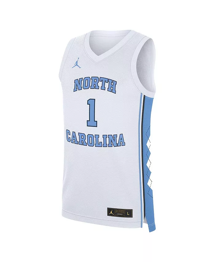 Мужская белая баскетбольная майка North Carolina Tar Heels Home Replica Jordan — фото 2
