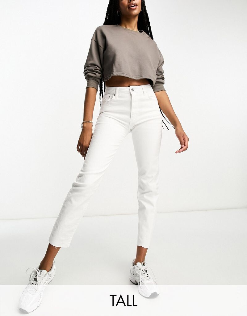

Белые узкие эластичные джинсы Stradivarius Tall