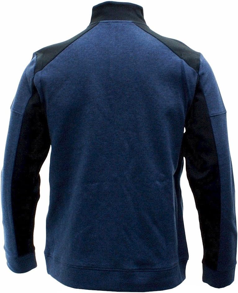 Мужской свитер Calvin Klein с длинным рукавом и Q-Zip, цветной блок, двойной трикотаж, Navy Combo — фото 2