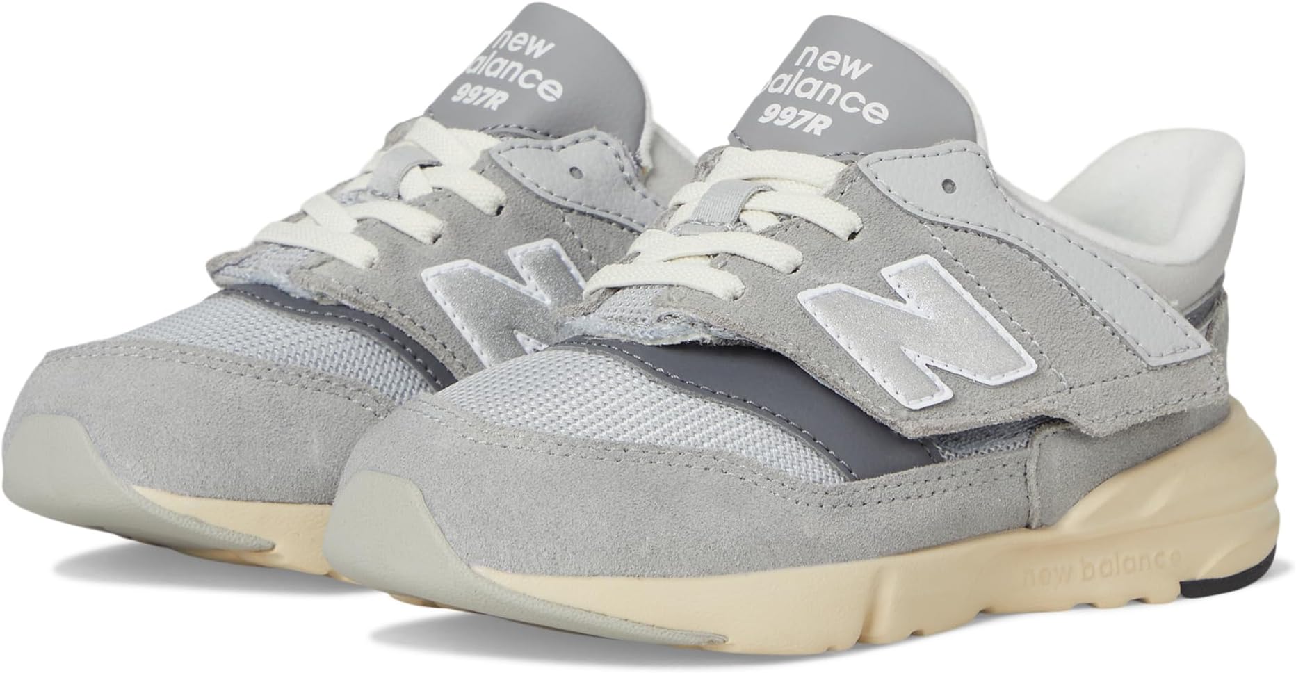 

Кроссовки New Balance Kids 997R New-B Hook & Loop, Shadow Grey/Silver Metallic