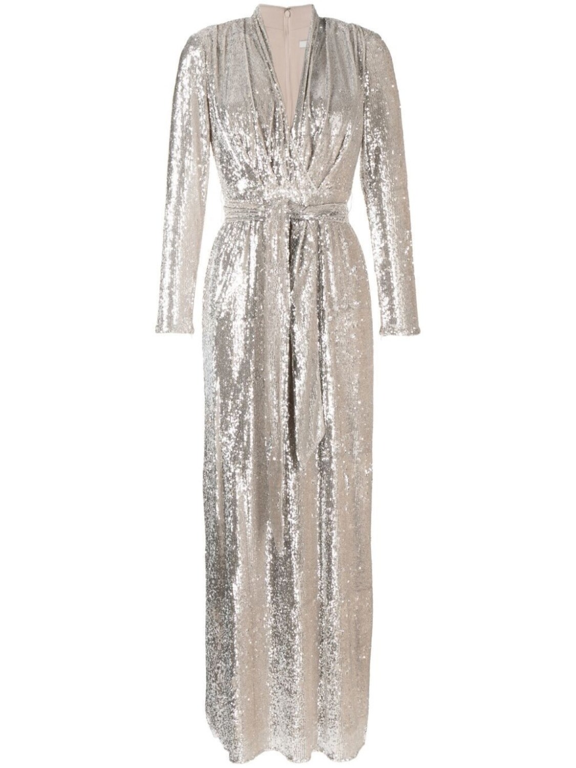 

Вечернее платье с пайетками Badgley Mischka, серебристый