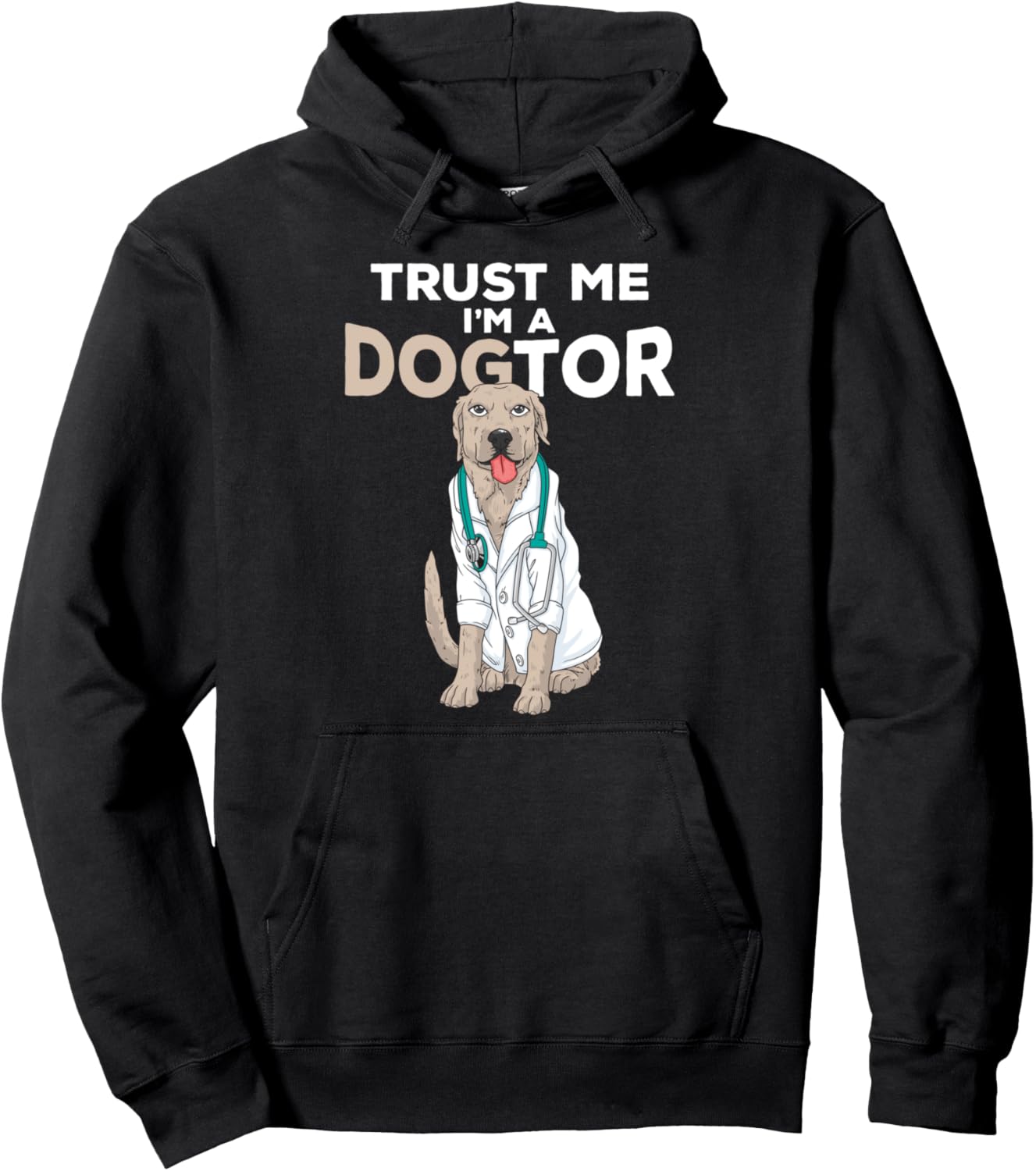 

Толстовка с забавным рисунком лабрадора-ретривера «Trust Mem A Dogtor» Funny Dog Owner Gifts, черный