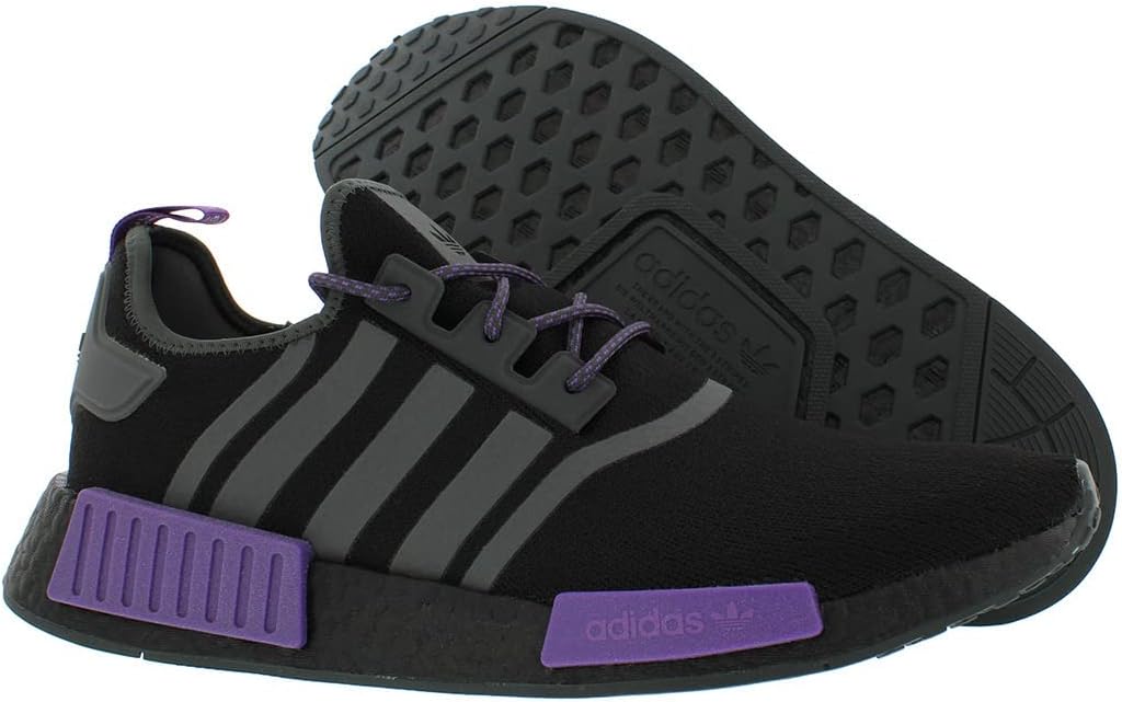 Кроссовки adidas NMDr1 для мужчин, черный/фиолетовый — фото 2