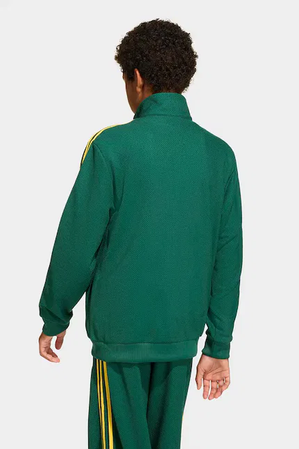 Толстовка детская на молнии Adidas Originals, зеленый — фото 3