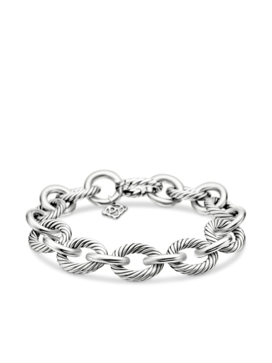 

Браслет из стерлингового серебра с овальными звеньями David Yurman, серебряный