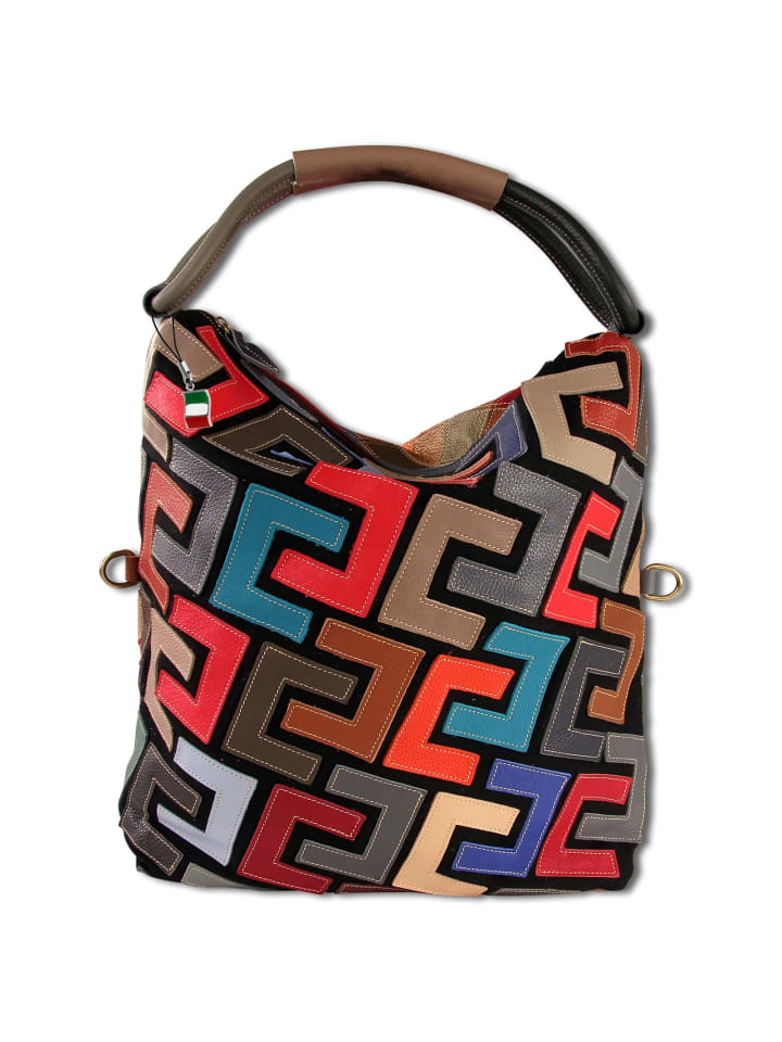 

Наплечная сумка Florence Shopper, Schultertasche Leder mehrfarbig ca. 46cm