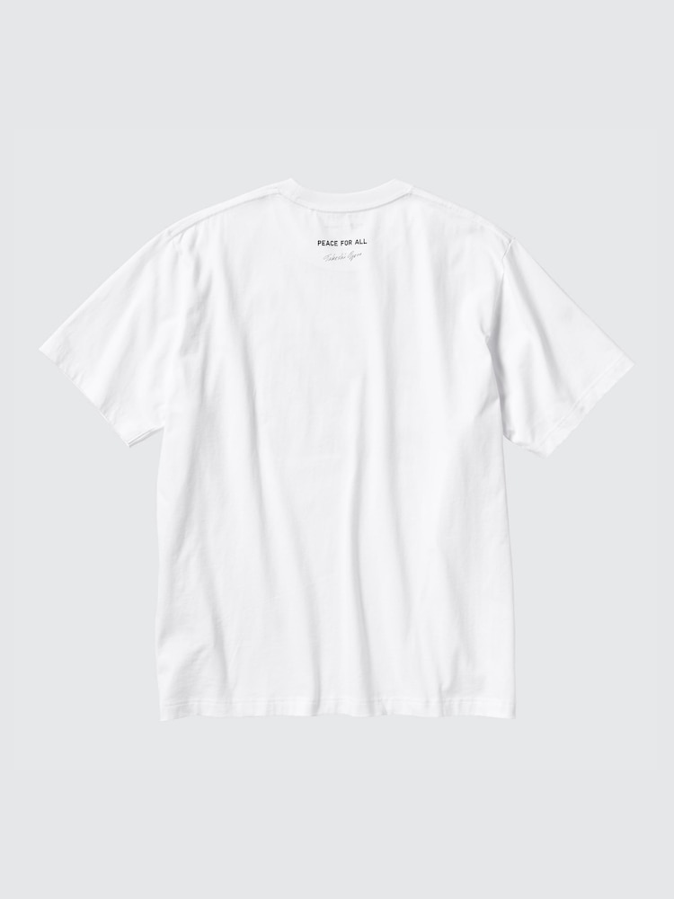 Футболка с рисунком "мир для всех" Uniqlo, цвет 00 белый — фото 3