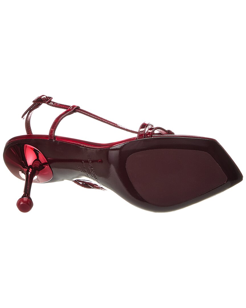 Джимми Чу Этана 80 Кожаные сандалии Jimmy Choo, красный — фото 4