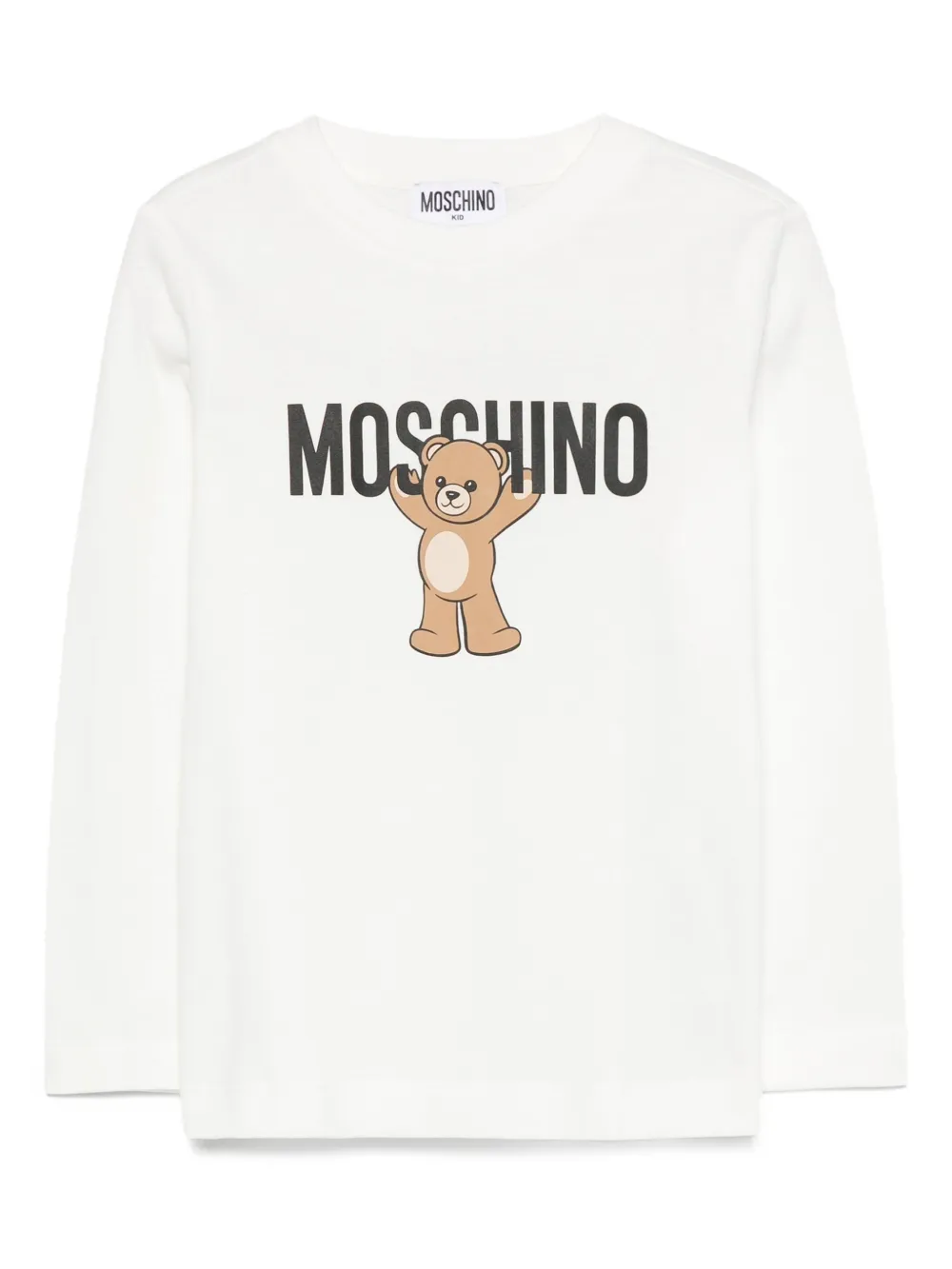 

Топ с длинными рукавами и принтом «тедди» Moschino Kids, белый