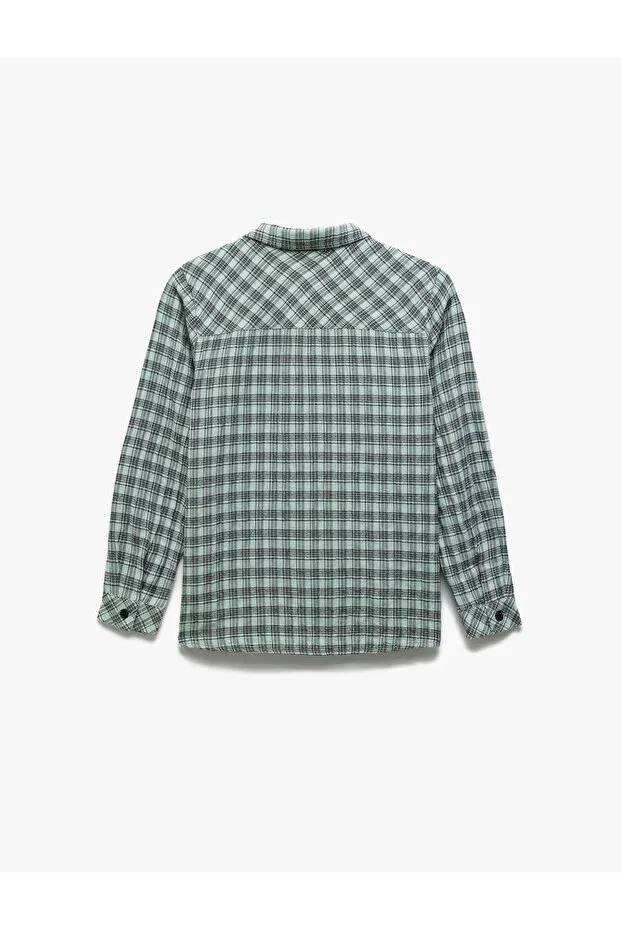 Детская рубашка для мальчиков с длинным рукавом Koton, Gray Plaid — фото 2