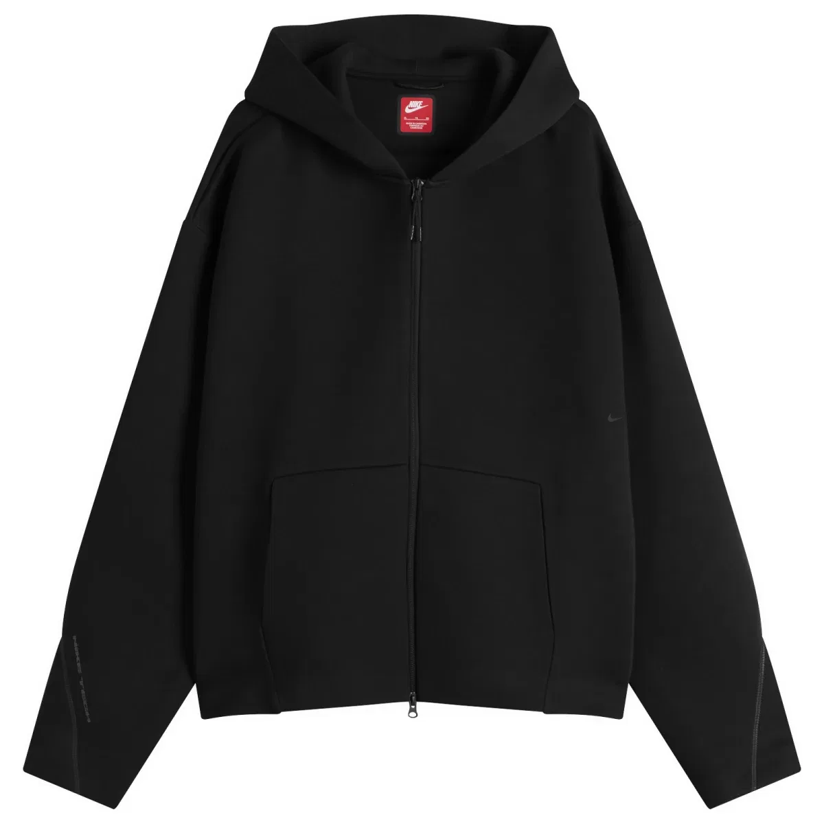 Худи из футера с молнией Tech full zip fleece hoodie Nike, Black