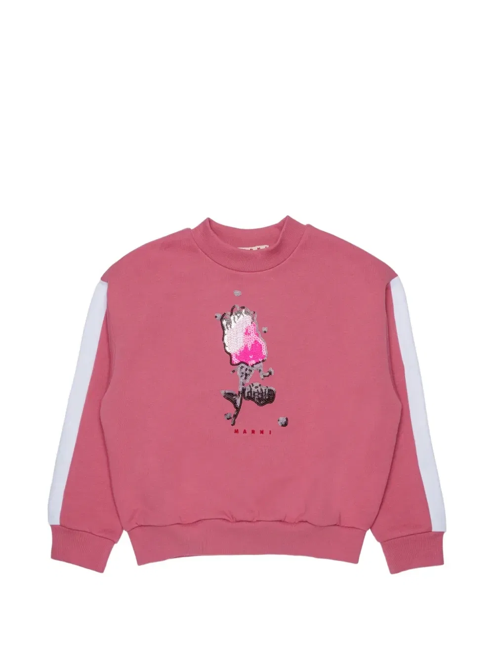 Свитер с пайетками Marni Kids, розовый