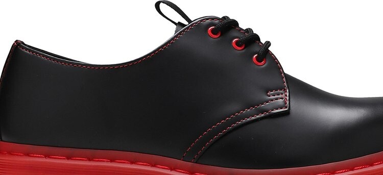 Ботинки мужские Dr. Martens x CLOT с цветной подошвой, черный/красный — фото 2