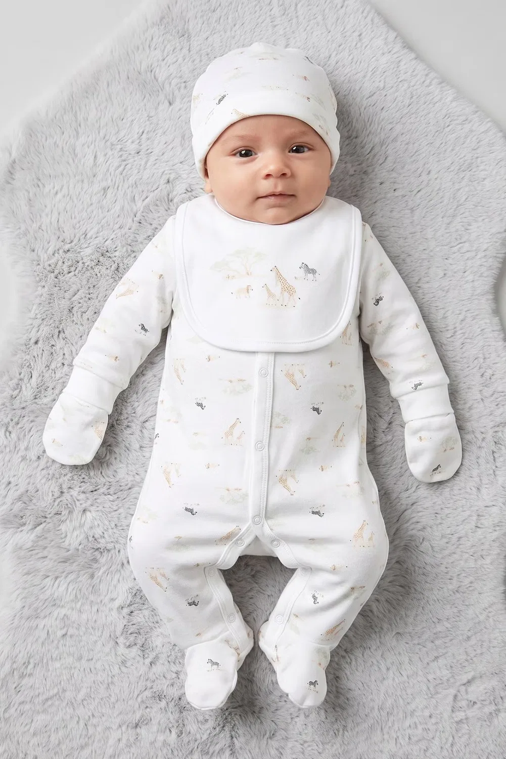 Комплект детский с принтом 5 предметов Rock-A-Bye Baby Boutique, белый