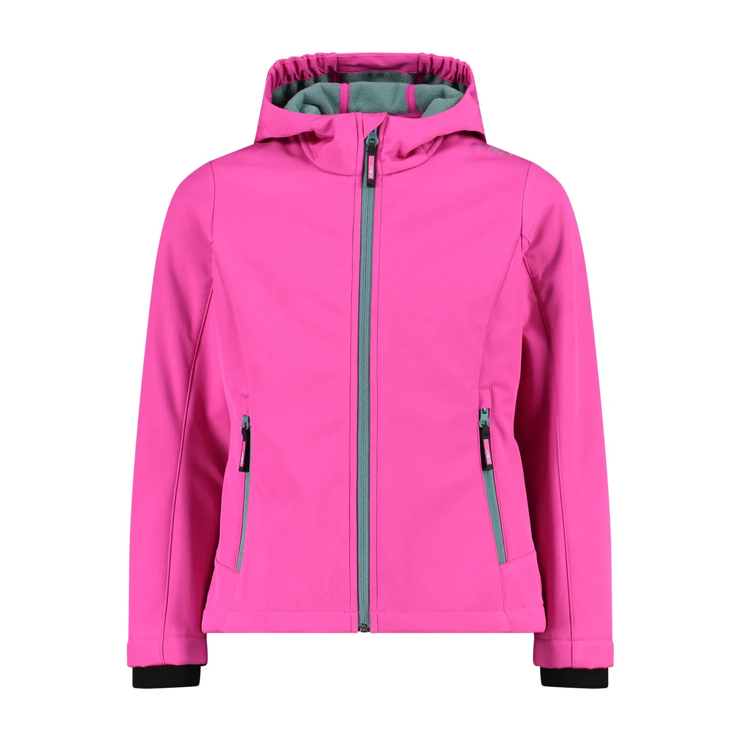 Детская софтшелл-куртка с капюшоном Fix Hood Cmp, Rosa Grau Schwarz