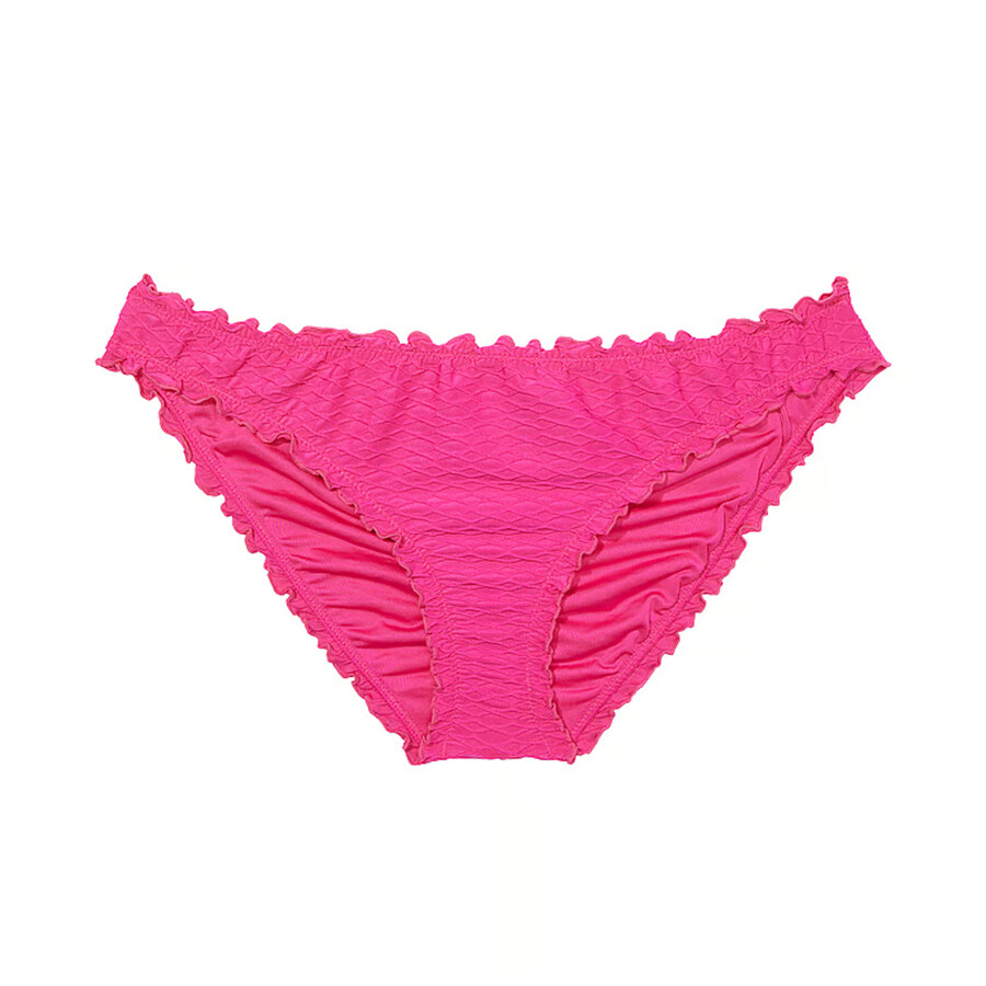 

Плавки бикини Victoria's Secret Swim Mix & Match Ruffle Cheeky Fishnet, розовый