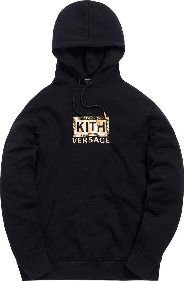 

Худи Kith x Versace Greek Key Hoodie 'Black', черный