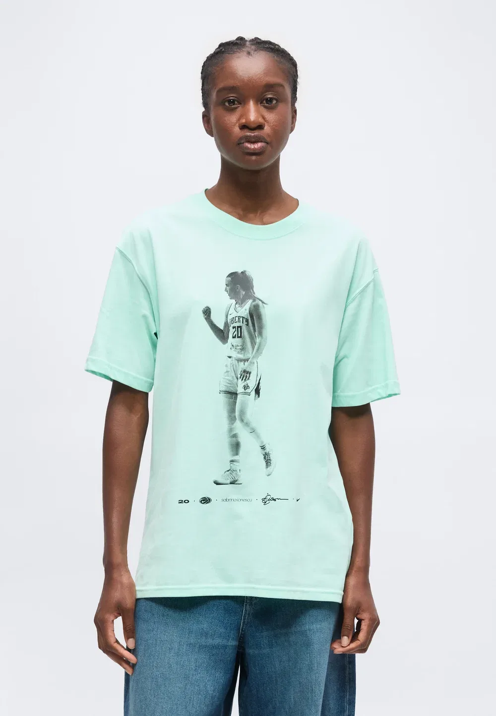 Si tee bball sabrina - спортивная футболка Nike Performance, Mint Foam