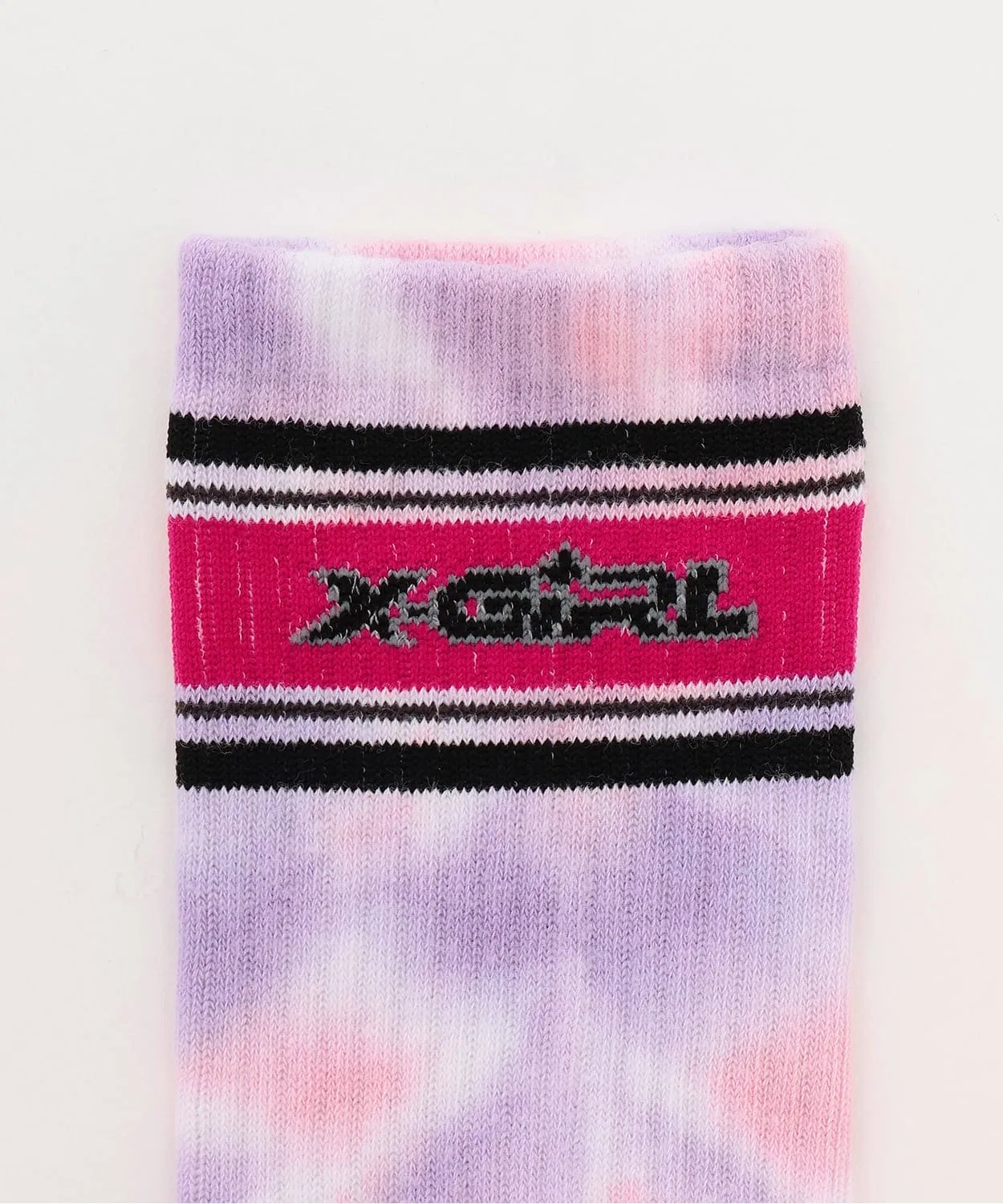 Детские носки с принтом Line Logo Rib Tie Dye X-girl Stages, Colorful — фото 2